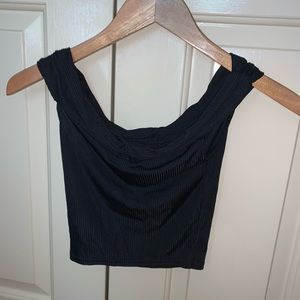 Silence + noise off the shoulder crop top